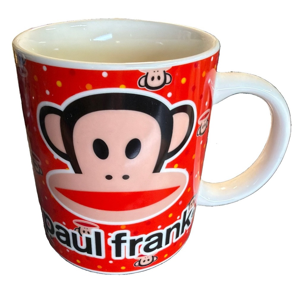 Paul Frank Monkey Red Polka Dot Classic Mug Ceramic Collection 2025 Brand New
